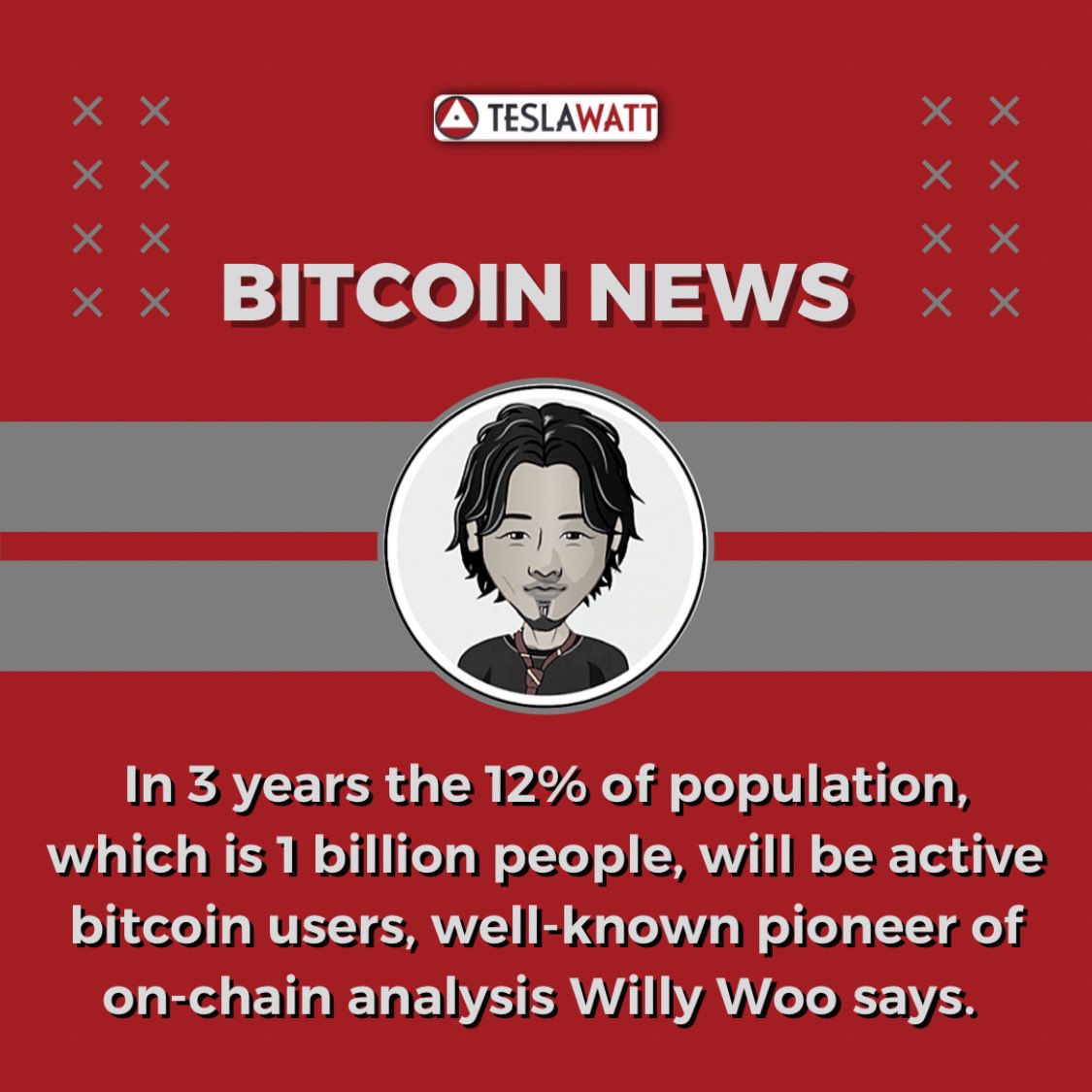 TeslaWattCom's tweet photo. The famous analyst @willywoo predicts that Bitcoin will reach 1 billion users over the next three years.

🟠

#bitcoin #bitcoinnews #willywoo #bitcoinadoption #bitcoinforecast #bitcoinminer #bitcoinusers #btc https://t.co/WEe3fEETVF
