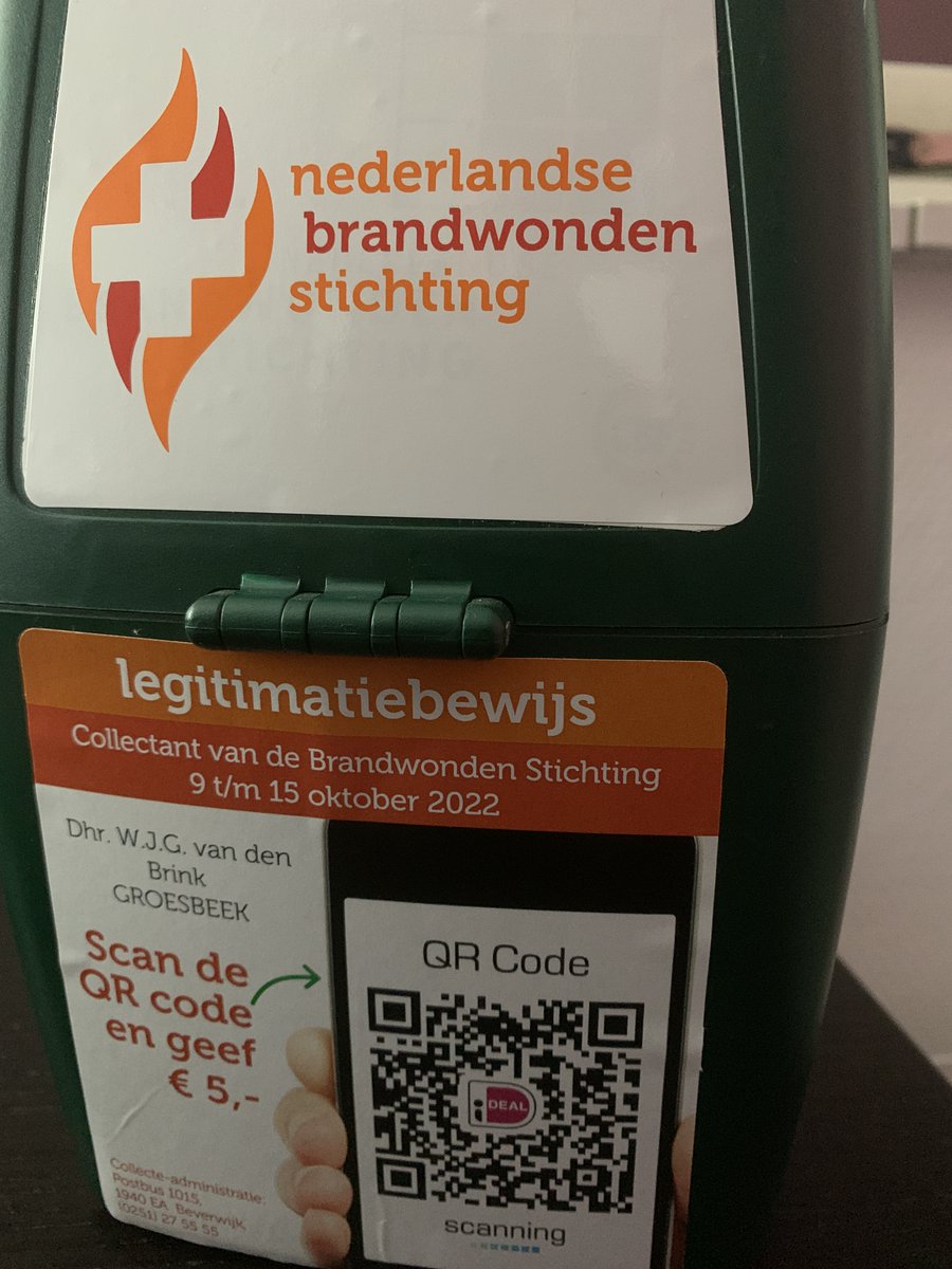 Deze week collecteer ik voor de Nederlandse Brandwonden Stichting. Wil jij een donatie doen?  Dat kan heel eenvoudig: klik op de link hieronder of doneer via de website van de Nederlandse Brandwonden Stichting. qr3.ideal.nl/94d34f02-4d9e-…
Dank je wel voor jouw steun!