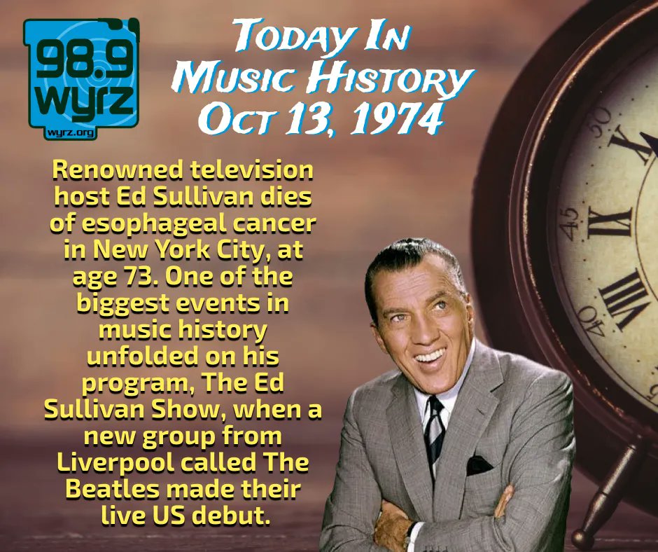 WYRZ989's tweet image. #MusicHistory
#EdSullivan
#WYRZ