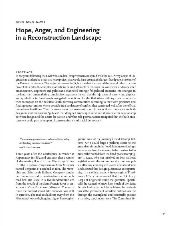johndeandavis's tweet photo. Ever been so angry that you wanted to build a levee? No? Well you should still check out my new article on design, engineering, and justice during Reconstruction. https://t.co/phSVlPE4Ao https://t.co/6MsMiJcMFP