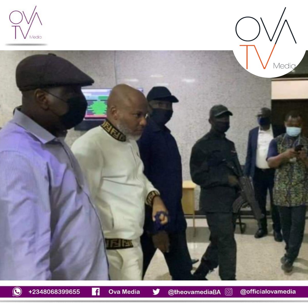 ovatvmedia's tweet photo. The Court of Appeal in Abuja has acquitted the leader of IPOB, Nnamdi Kanu of terrorism charges. 

On June 27 2021, Kanu was arrested in Kenya or possibly another location by Interpol and extradited to Nigeria to face trial.

*-OVA TV MEDIA-* https://t.co/zUvOyPbwiY