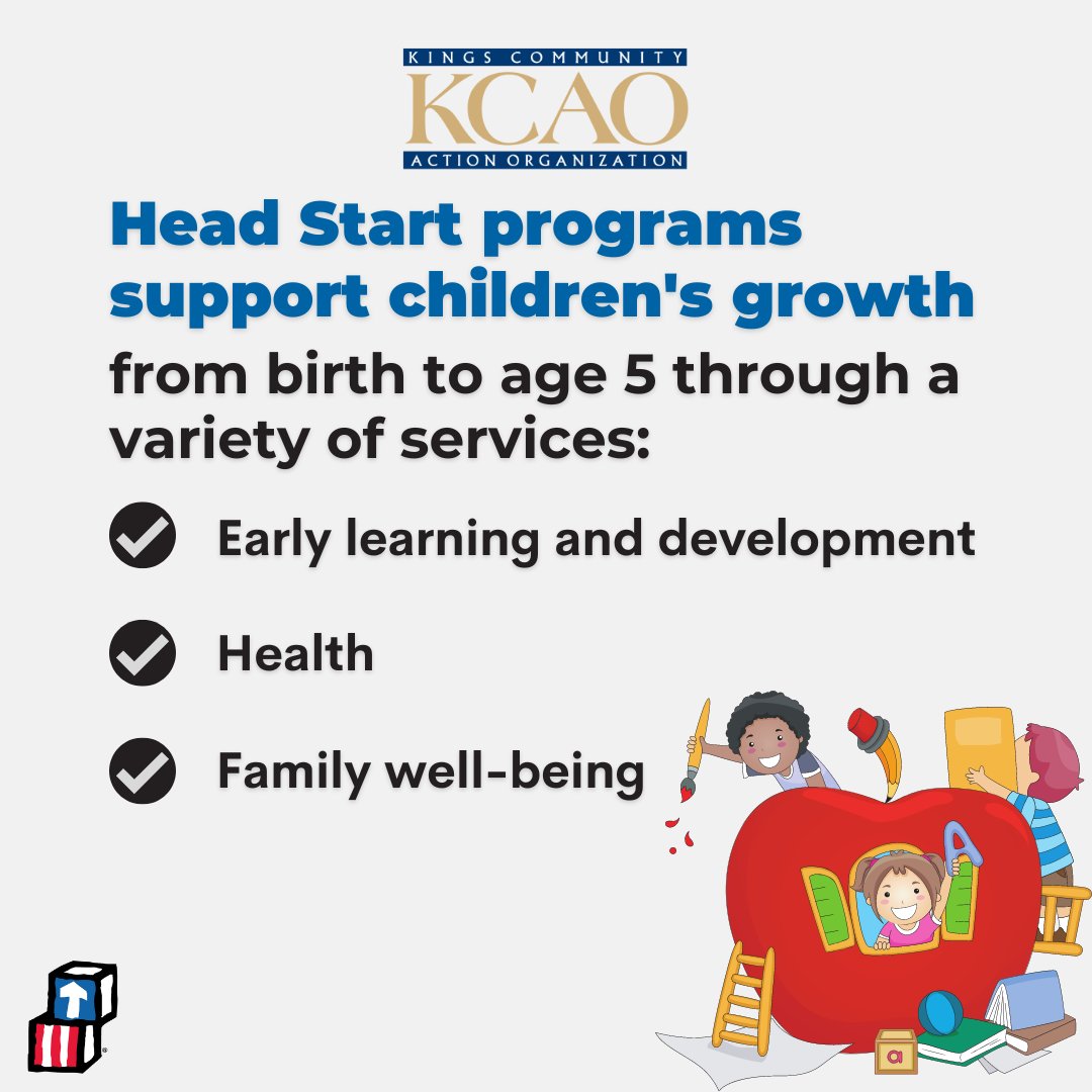 KingsCommunity's tweet image. Head Start programs deliver services to children and families in core areas of early learning, health, and family well-being while engaging parents as partners every step of the way. Visit our website for more information.  kcao.org/early-childhoo…
#HeadStartAwarenessMonth