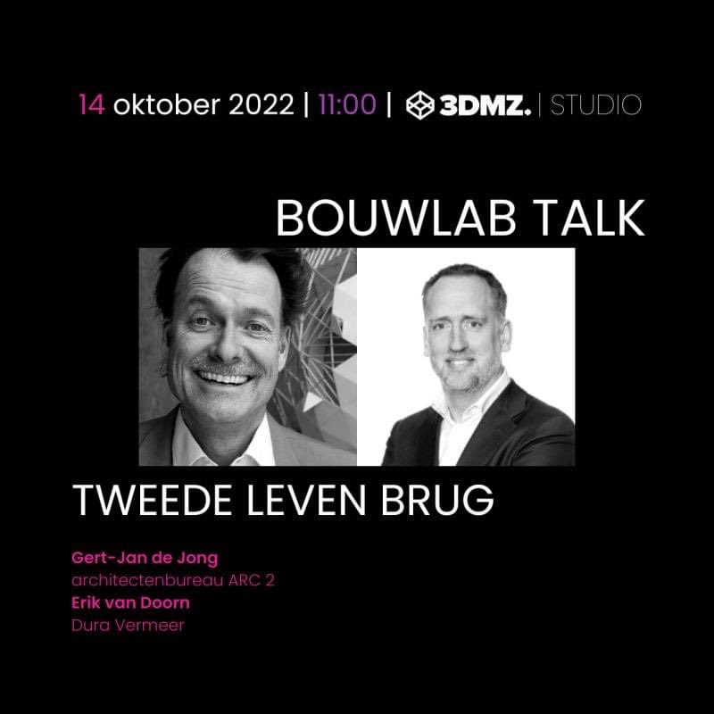 Het Taste the Future Event voor het onderwijs is in volle gang! Morgen 3D Makers Zone en MAAK Haarlem open. inschrijven: lnkd.in/erC74mGn

BouwLab Talk met Gert-Jan de Jong van <a href="/Arc2architecten/">Arc2 architecten</a> en Erik van Doorn, Dura Vermeer over circulaire modulaire bruggen, @3DMZ Studio