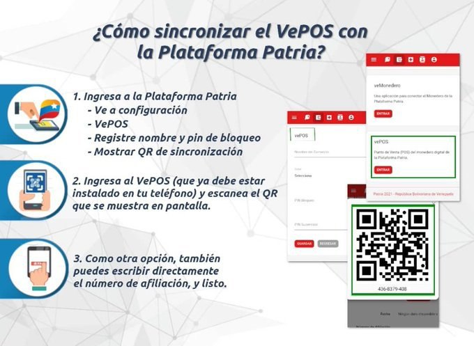 Sincronizar VePos con la plataforma patria es muy fácil. Sigue estos sencillos pasos y ya está! 
<a href="/marbelinares/">Marbellis Linares</a> <a href="/JoselitRamirez/">Joselit Ramírez</a>