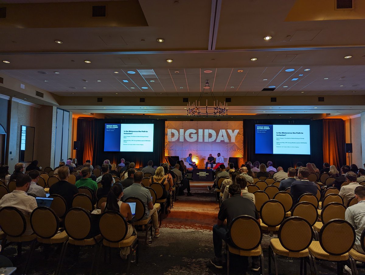 CMI Media Group (@cmimediagroup) on Twitter photo At the <a href="/Digiday/">Digiday</a> Media Summit, Editor-in-Chief Jim Cooper (<a href="/jcoopernyc/">James Cooper 🇺🇦</a>) moderated a fireside chat session titled “Is the Metaverse the Path to Inclusion?” with our very own Egbavwe Pela, SVP, Group Media Lead, alongside Kerel Cooper, President of Advertising, <a href="/GroupBlack_Co/">Group Black</a>. At the <a href="/Digiday/">Digiday</a> Media Summit, Editor-in-Chief Jim Cooper (<a href="/jcoopernyc/">James Cooper 🇺🇦</a>) moderated a fireside chat session titled “Is the Metaverse the Path to Inclusion?” with our very own Egbavwe Pela, SVP, Group Media Lead, alongside Kerel Cooper, President of Advertising, <a href="/GroupBlack_Co/">Group Black</a>.