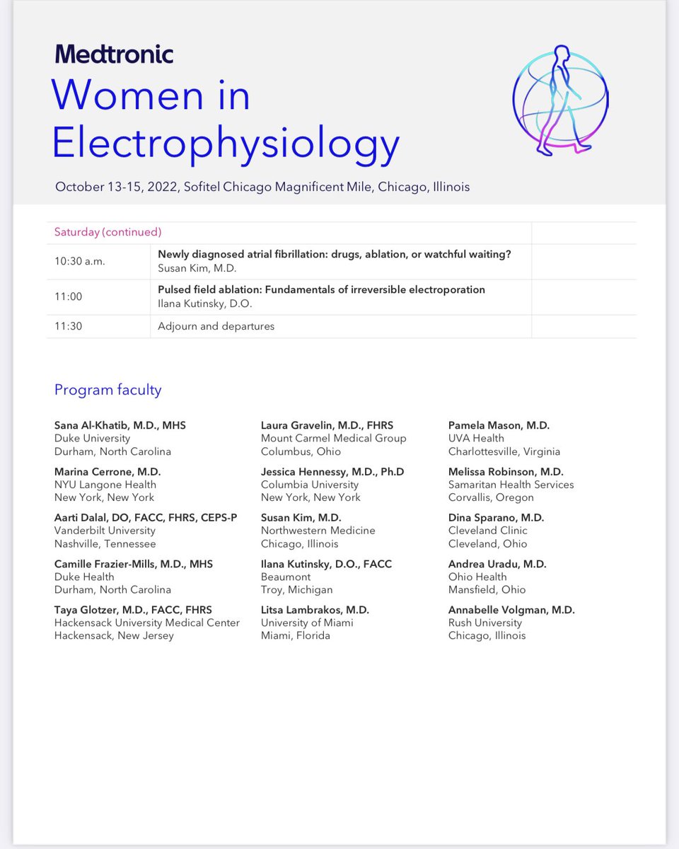 Elaine Wan (@elainewanmd) on Twitter photo I’m excited to head to Chicago to direct the <a href="/Medtronic/">Medtronic</a> #WomeninEP course with Dr. Anne Curtis, featuring some fantastic and talented women! Super line up of <a href="/camfrazmills/">Camille Frazier-Mills, MD MHS</a> <a href="/MRobinsonEP/">Melissa Robinson MD</a> <a href="/SanaAlkhatib9/">Sana Al-Khatib</a> <a href="/jesshenness/">Jessica Hennessey, MD, PhD</a> @marina_cerrone <a href="/PamelaMasonEP/">Pamela Mason</a> <a href="/GlotzerTaya/">Taya Glotzer</a> <a href="/avolgman/">AnnabelleVolgman MD</a> #EPeeps I’m excited to head to Chicago to direct the <a href="/Medtronic/">Medtronic</a> #WomeninEP course with Dr. Anne Curtis, featuring some fantastic and talented women! Super line up of <a href="/camfrazmills/">Camille Frazier-Mills, MD MHS</a> <a href="/MRobinsonEP/">Melissa Robinson MD</a> <a href="/SanaAlkhatib9/">Sana Al-Khatib</a> <a href="/jesshenness/">Jessica Hennessey, MD, PhD</a> @marina_cerrone <a href="/PamelaMasonEP/">Pamela Mason</a> <a href="/GlotzerTaya/">Taya Glotzer</a> <a href="/avolgman/">AnnabelleVolgman MD</a> #EPeeps