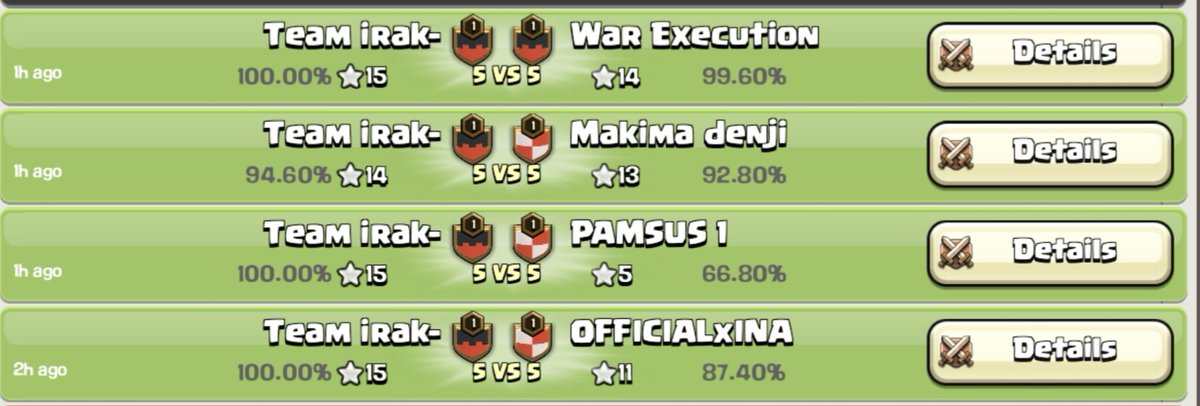 Volvió irak- papá 🥳

Clasificados en <a href="/RUSHGGCoC/">RUSHGG Clash Of Clans</a>