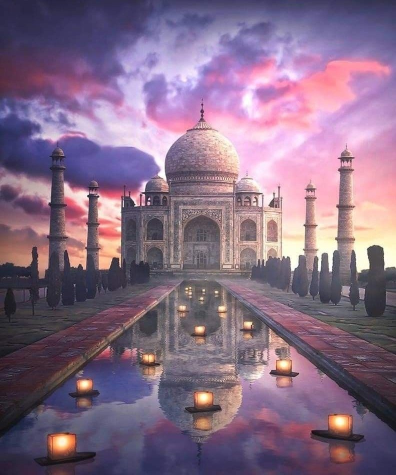 gauthie74757302's tweet photo. View on the Taj Mahal at sunset in Agra, India 🇮🇳 🧡💚💜 https://t.co/xGkqTPBy8W