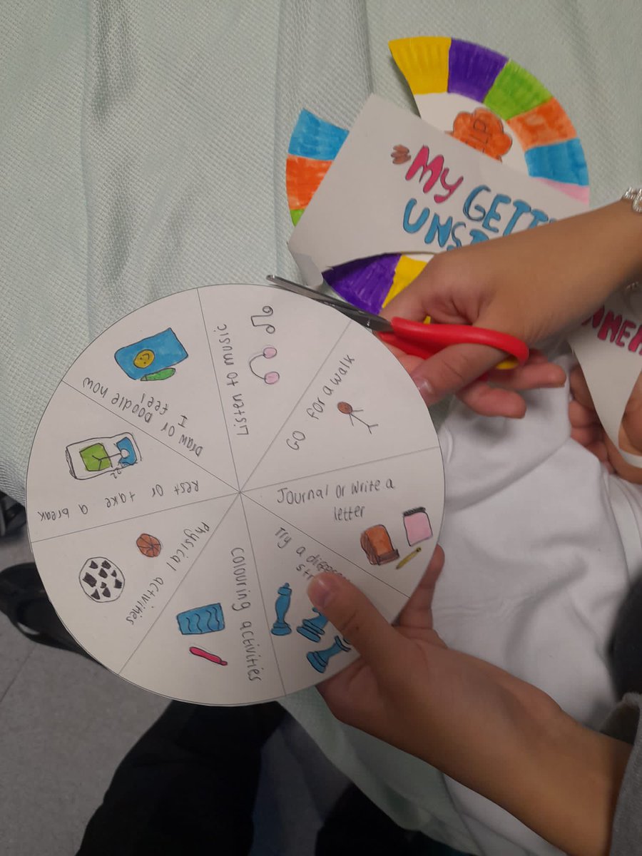 Day 4 of #PIHW and we’ve been having a morning of pamper, with nail art, hand massages, candle making and glitter tattoos. The CYP agave also been making ‘getting unstuck spinners’ which help create strategies. <a href="/TonkinAlison/">Alison Tonkin</a> <a href="/nahpsofficial/">Society of Health Play Specialists</a> <a href="/starlight_uk/">Starlight</a> @NewhamHospital