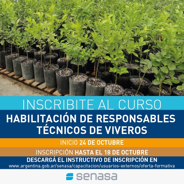 SenasaAR's tweet photo. #SenasaCapacita 👩‍💻🧑‍💻 Te invitamos a participar del "Curso de Habilitación de Responsables Técnicos de Viveros" 🌱 
¿Cómo hacer para anotarte? 
✅ Realizá la preinscripción vía Sistema SAC de capacitación ingresando a través de la página web de @AFIPcomunica con tu clave fiscal. https://t.co/2pZZWpyxNl