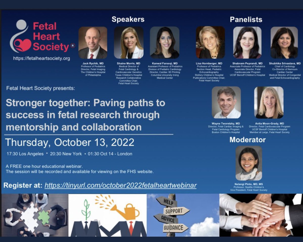 Kfarooqi's tweet photo. 😱What a line up of Speakers and Panelists 🤗
💥 Don’t miss this @FetalHeartSoc webinar tonight focused on research/mentorship/collaboration w/spectacular talks and a panel discussion!💥
I’ll be talking about #PRIISM
Register here: https://t.co/RZcz6ttxn9 https://t.co/7Z62TnsK5x