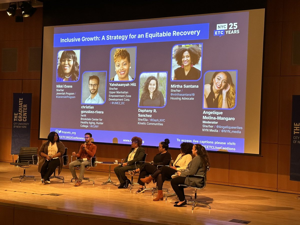 #NYCETC2022Conference #wkdev A great conversation on inclusivity and equity for NYC’s economy &amp; recovery.