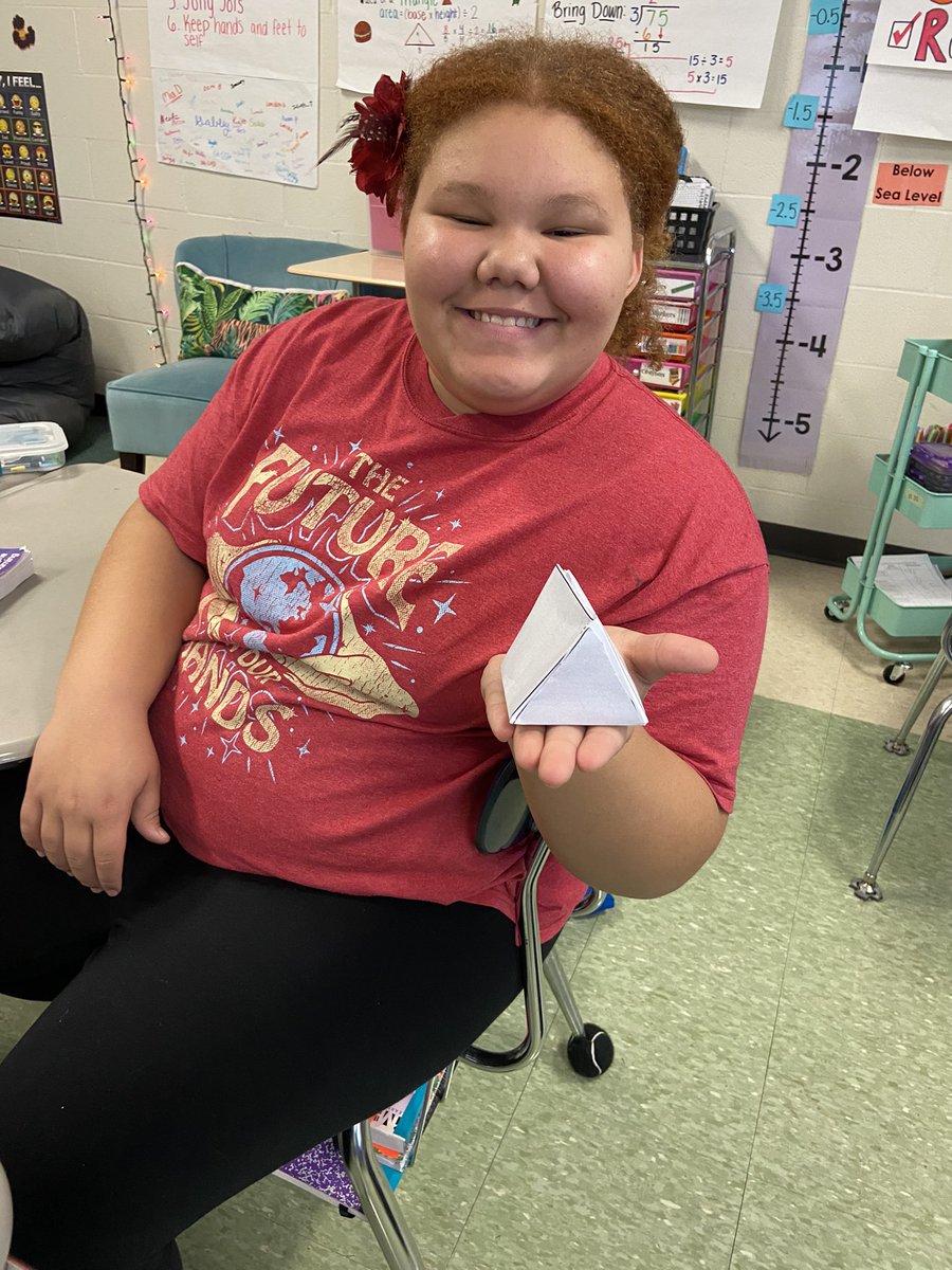 Today we learned about polyhedra! We composed nets into a variety of polyhedra and identified the number of vertices, edges, and faces that our polyhedra had! So fun!  <a href="/Taunton_Schools/">Taunton Public Schools</a> <a href="/parker_middle/">Parker Middle School</a> <a href="/mrjpettengill/">Mr. Pettengill</a> @Ms_Kennedy_204 <a href="/MikeByron7/">Mike Byron</a>