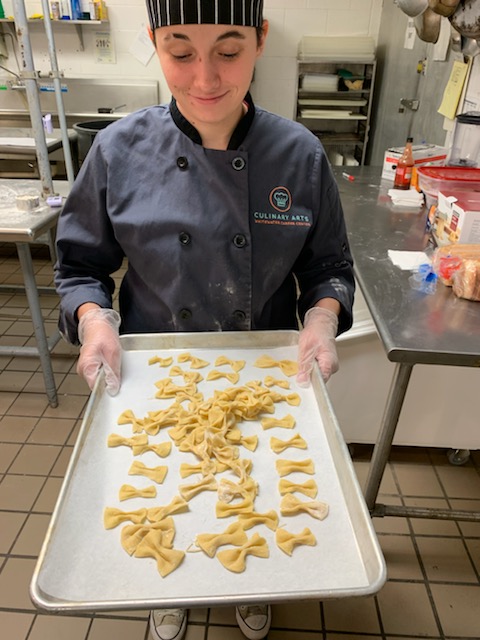 In our Culinary program, class is about experiencing the pasta-bilities. Check out our students making pasta! #WCCOpportunity #studentsuccess
