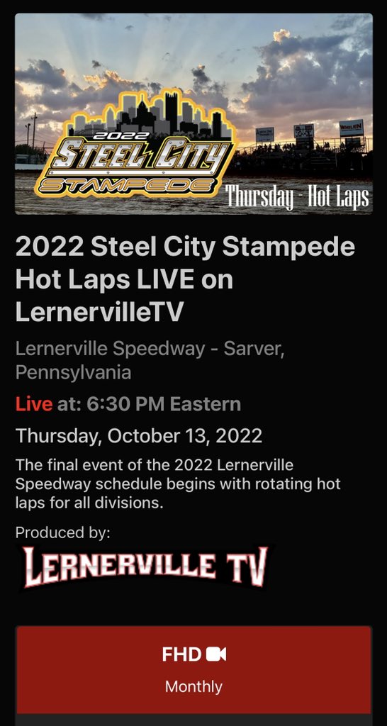 The rain has moved on and Dan Bauman is preparing the Action Track for rotating hot laps tonight for all divisions of the 14th Annusl Steel City Stampede LIVE on Lernerville.TV