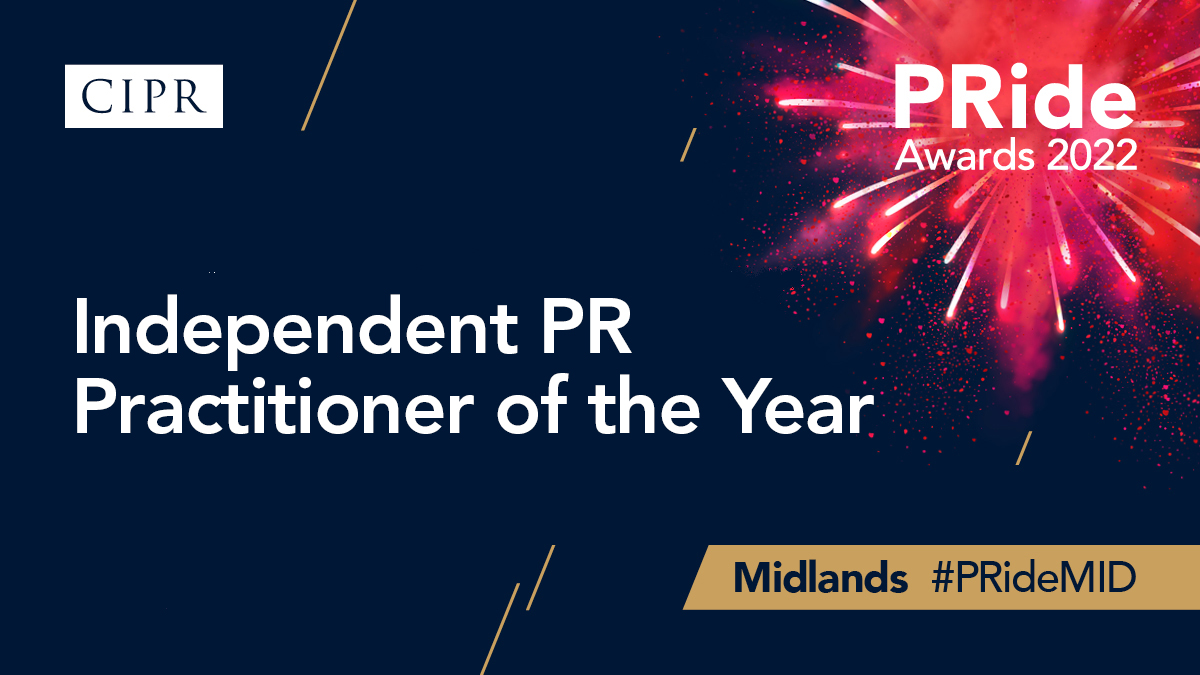 CIPR_Awards's tweet photo. Independent PR Practitioner of the Year is next. The Silver Winner for 2022 is…George Oliver MCIPR @1284Ltd. The Gold Winner is…Alison Gallagher-Hughes MCIPR of @TillymintComms. Well done both!
#PRideMID https://t.co/dLJC0KuJOU