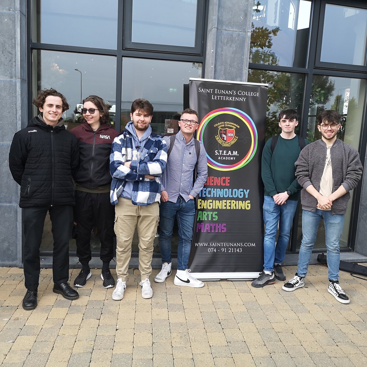 LCCompSci's tweet photo. Some of our past CS students represented the college exceptionally well at the first national Computer Science conference. Conor gave an inspirational 5 minute talk at the event to tell other students of the pathway from LCCS into college life at ATU Donegal https://t.co/iuw1VYKMZp