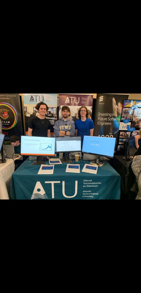LCCompSci's tweet photo. Some of our past CS students represented the college exceptionally well at the first national Computer Science conference. Conor gave an inspirational 5 minute talk at the event to tell other students of the pathway from LCCS into college life at ATU Donegal https://t.co/iuw1VYKMZp