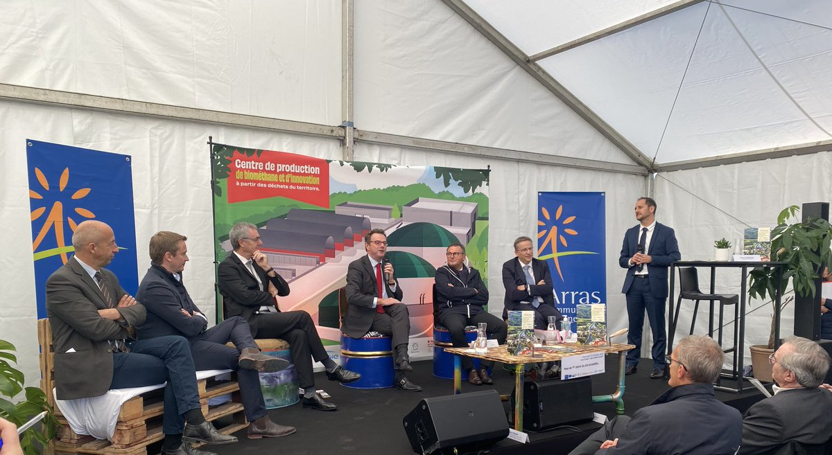 Eurametha62's tweet photo. C’est officiel, hier matin nous avons posé la première pierre d’Eurametha. Encore une belle avancée pour ce beau projet de Technocentre et la vitrine de la région @hautsdefrance  en matière de métha. 
Un projet @rev3 @Veolia_FR @ENGIE_Bioz @SMAV62 @GrandArras https://t.co/wmrBzMFvGl