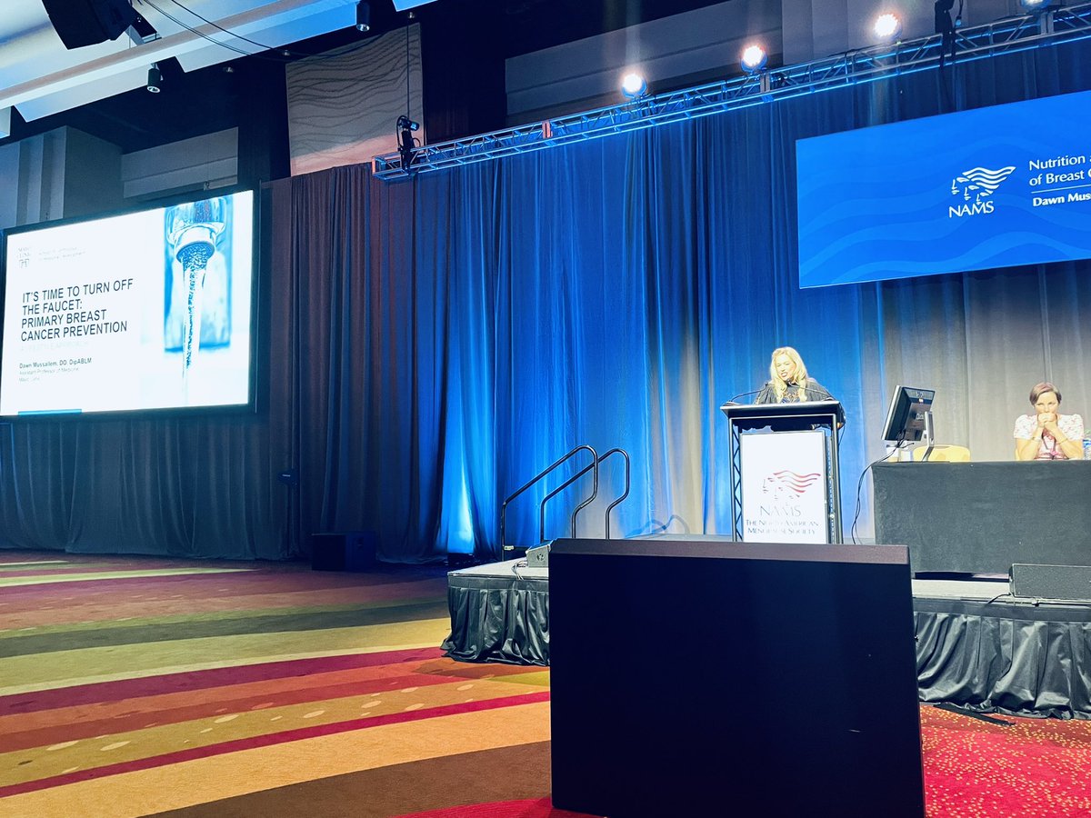 Jewel Kling MD MPH (@drjewelkling) on Twitter photo Dr Dawn Mussallem talking about nutrition and prevention of breast cancer #NAMSmtg <a href="/MenopauseOrg/">The Menopause Society</a>
33% of breast cancer is preventable!!
<a href="/WHMayoClinic/">Mayo Clinic Women's Health</a> Dr Dawn Mussallem talking about nutrition and prevention of breast cancer #NAMSmtg <a href="/MenopauseOrg/">The Menopause Society</a>
33% of breast cancer is preventable!!
<a href="/WHMayoClinic/">Mayo Clinic Women's Health</a>