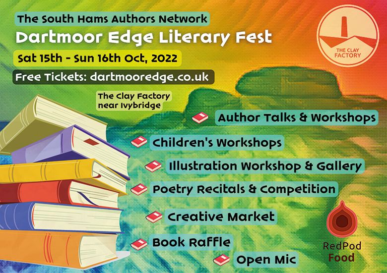 Starting today... @FactoryClay South Hams Authors Network Dartmoor Edge Literary Fest @ahuntingford9 @whatsondevon @SouthHamsDevon