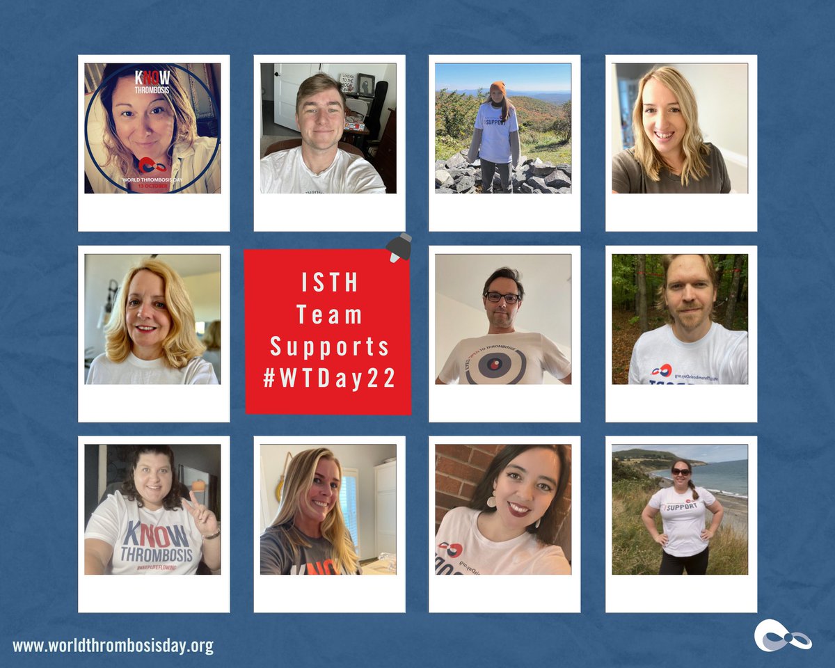 World Thrombosis Day is a campaign of the @isth. The ISTH staff proudly supports the #WTDay22 campaign and its mission to reduce death and disability caused by thrombosis.