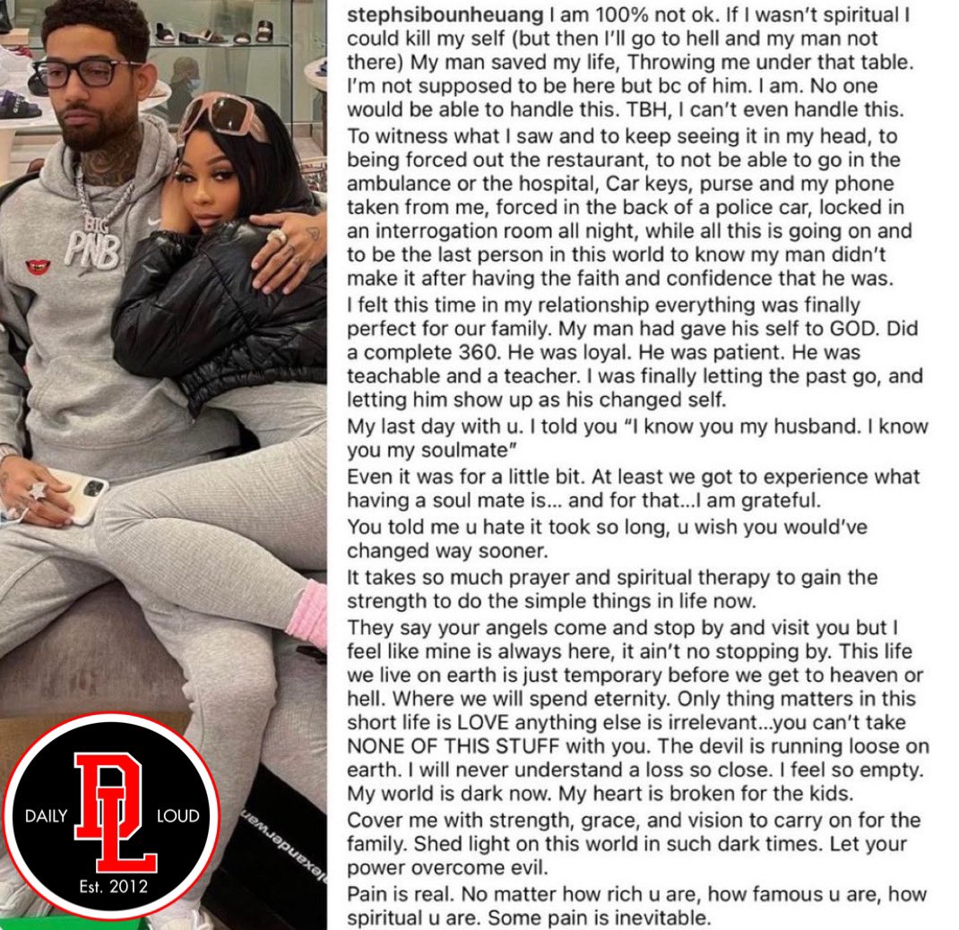 PnB Rock’s girlfriend breaks her silence and speaks out for the first time since his death. Saying he saved her life 🙏💔