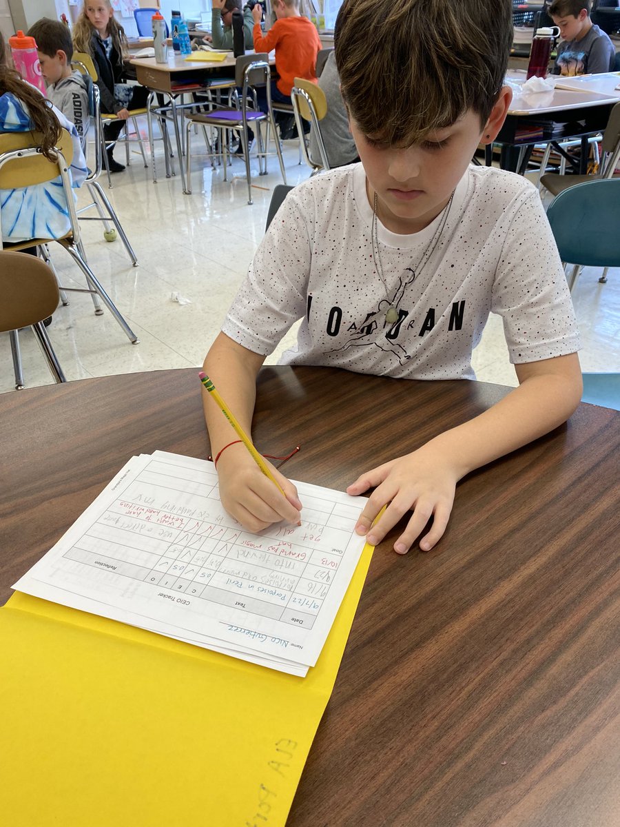 Tracking our progress with writing constructed responses and setting goals for next time! So proud of these students’ hard work! #wt112 #112Leads