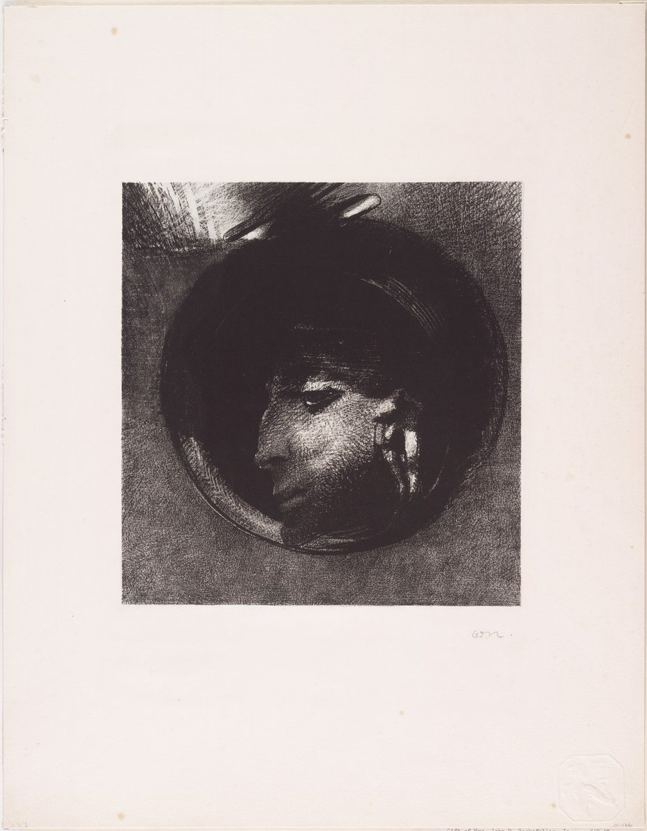 redonart's tweet photo. Odilon Redon, Auricular Cell (La Cellule auriculaire), 1893 #museumofmodernart #museumarchive https://t.co/qZQAKQKXoZ https://t.co/1HXs0Wy28c