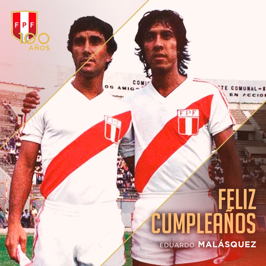 Saludamos afectuosamente a Eduardo Malásquez, mundialista en España 1982 con nuestra @SeleccionPeru 🇵🇪. ¡Muchas felicidades y los mejores deseos, 'Flaco'! 🎊