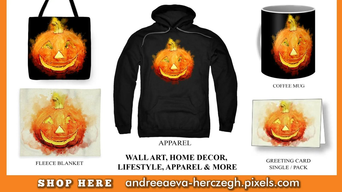 Happy #pumpkin GET IT 👉 buff.ly/3TbIFTH
#homedecor #apparel #hoodies
#halloween #pumpkins #horror #scary #spooky #HALLOWEENPARTY #giftideas #giftidea #PumpkinEverything #jackolantern #greetingcards #hoodieseason #hoodie #bag #CoffeeMugs #CoffeeLover #blankets #BuyIntoArt