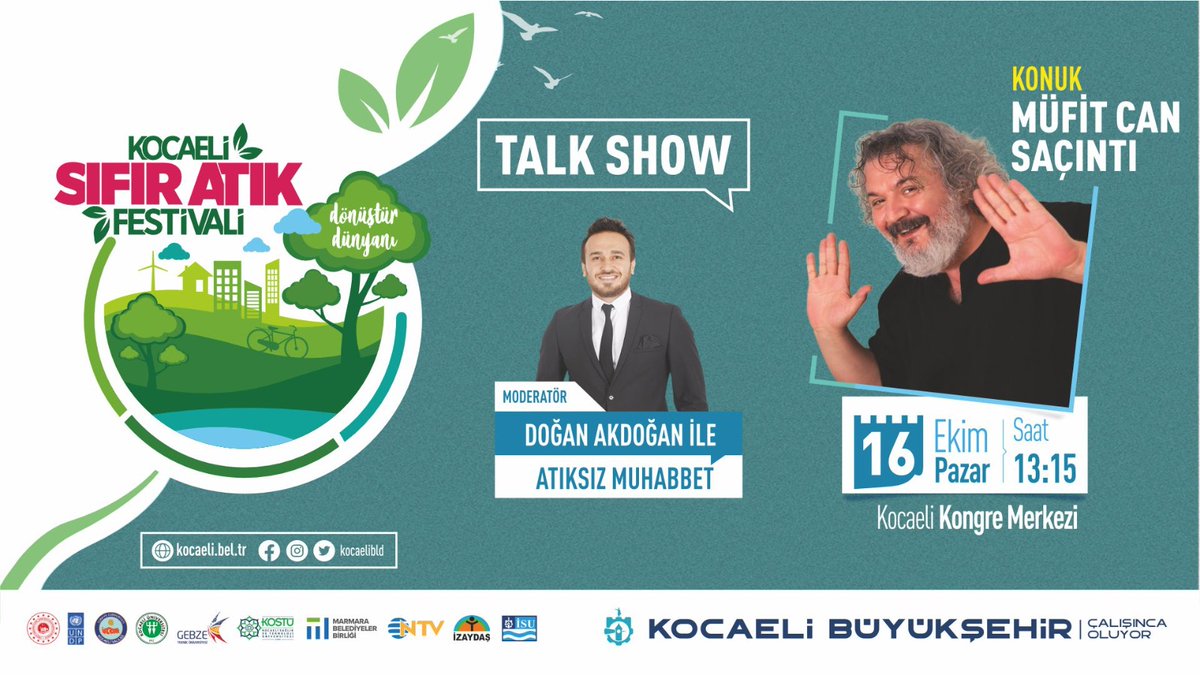 tmlayhan's tweet image. İsrafı önlemek, kaynakları daha verimli kullanmak, atık miktarını azaltmak ve atıkları geri kazanmak için… ♻️
 
📍Kocaeli Kongre Merkezi 

#SıfırAtıkFestivali
#DönüştürDünyanı #SIFIRATIK