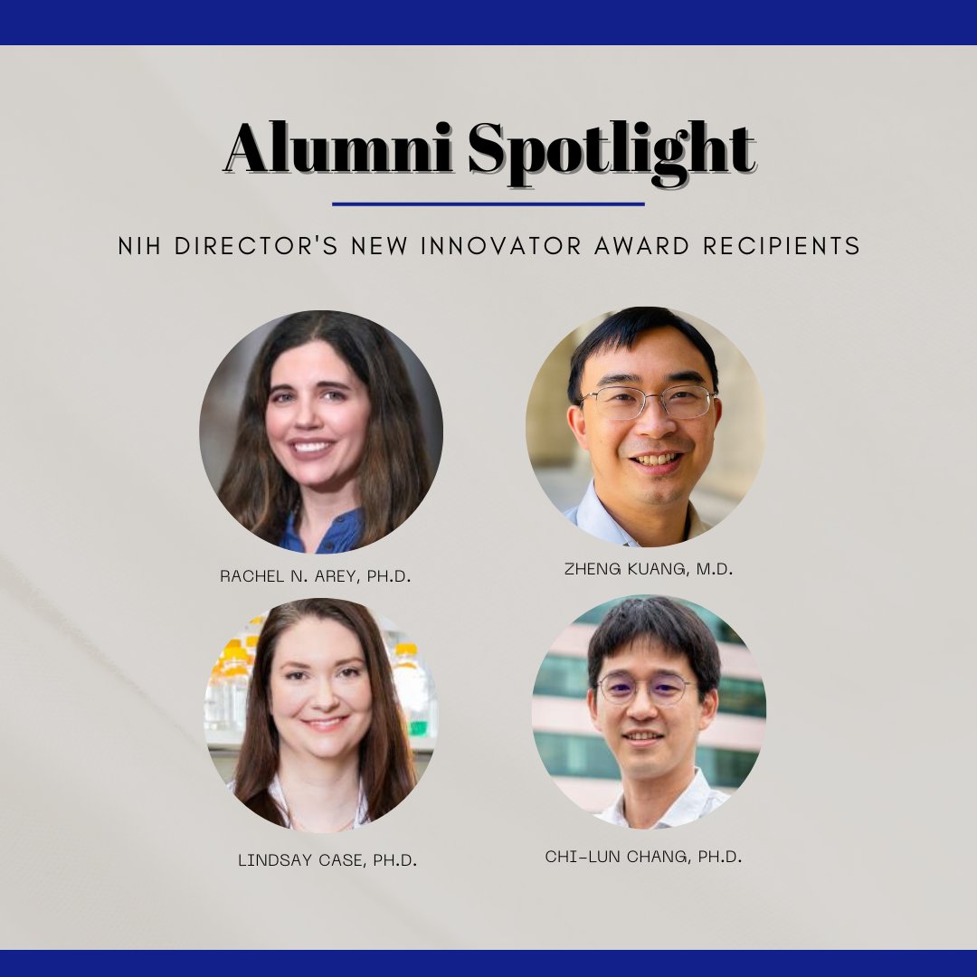UTSWGradSchool's tweet photo. Congratulations to the recipients of the NIH Director's New Innovator Award, and to our alumni and trainees who have been recognized for their high-impact ideas!
This award supports highly innovative research from promising Early Stage Investigators.
#WhyUTSW #biomedicalresearch https://t.co/M812486g5l