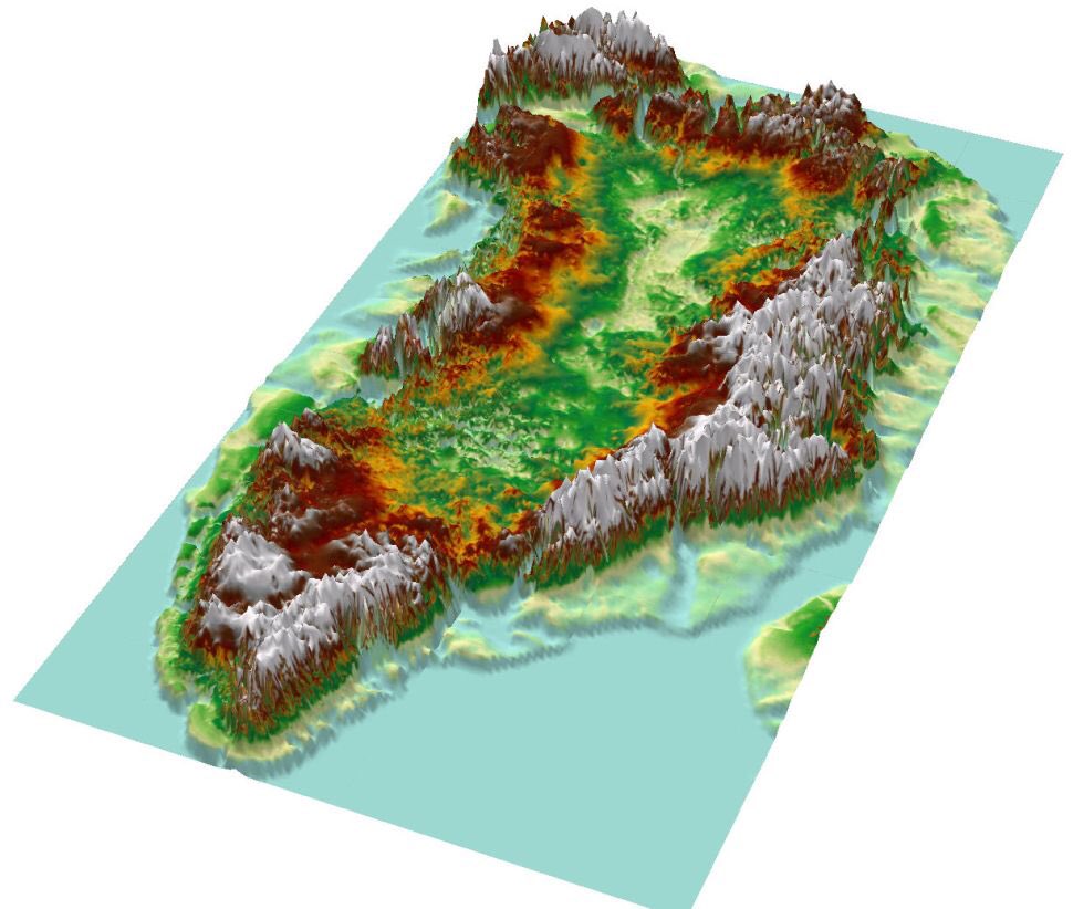 Samwise7RPG's tweet photo. Island maps are totally stealable for the skyrealms in Jorune. This is supposed to be Greenland with the elevation exaggerated. #Jorune #SkyrealmsOfJorune https://t.co/KwS1uf3v3h