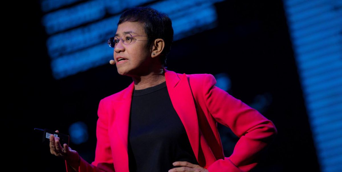 A recent decision by the #Philippines Court of Appeal to refuse to reconsider the criminal conviction of @mariaressa means jail could be imminent for the #NobelLaureate. This is the latest turn in a campaign of legal harassment lasting four years. (1/7)