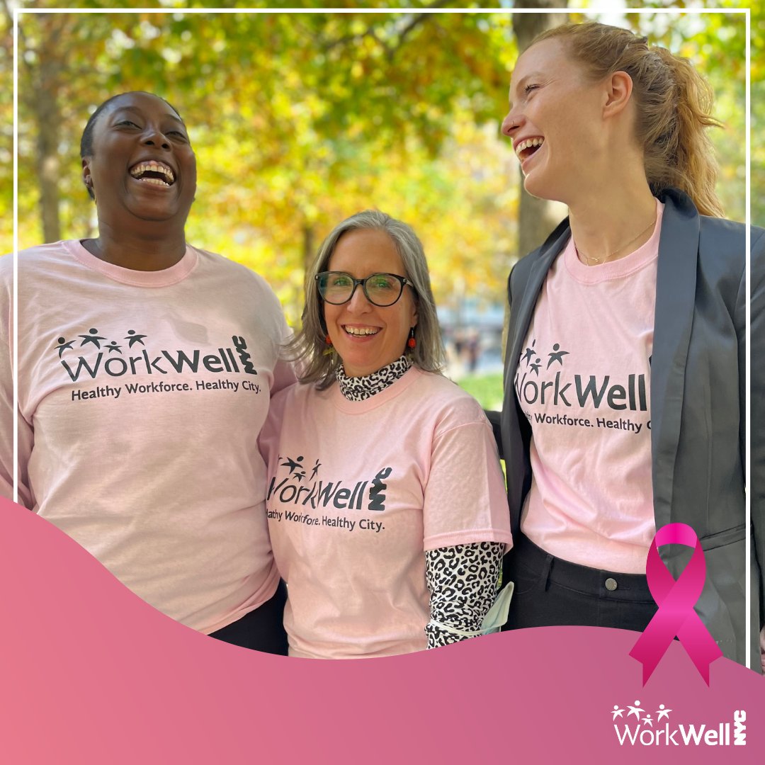 Meet our three newest WorkWell NYC team members! Nadia, Heidi and Julia are rocking our pink WorkWell NYC shirts in recognition of #breastcancerawarenessmonth 

For more information about breast cancer prevention, detection, and treatment – visit cancer.org/cancer/breast-…