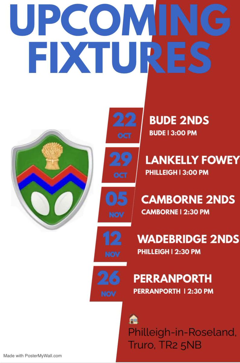 🌹 - No fixture again for Rose this weekend 

Check out our upcoming fixtures below!

Which games can you make?