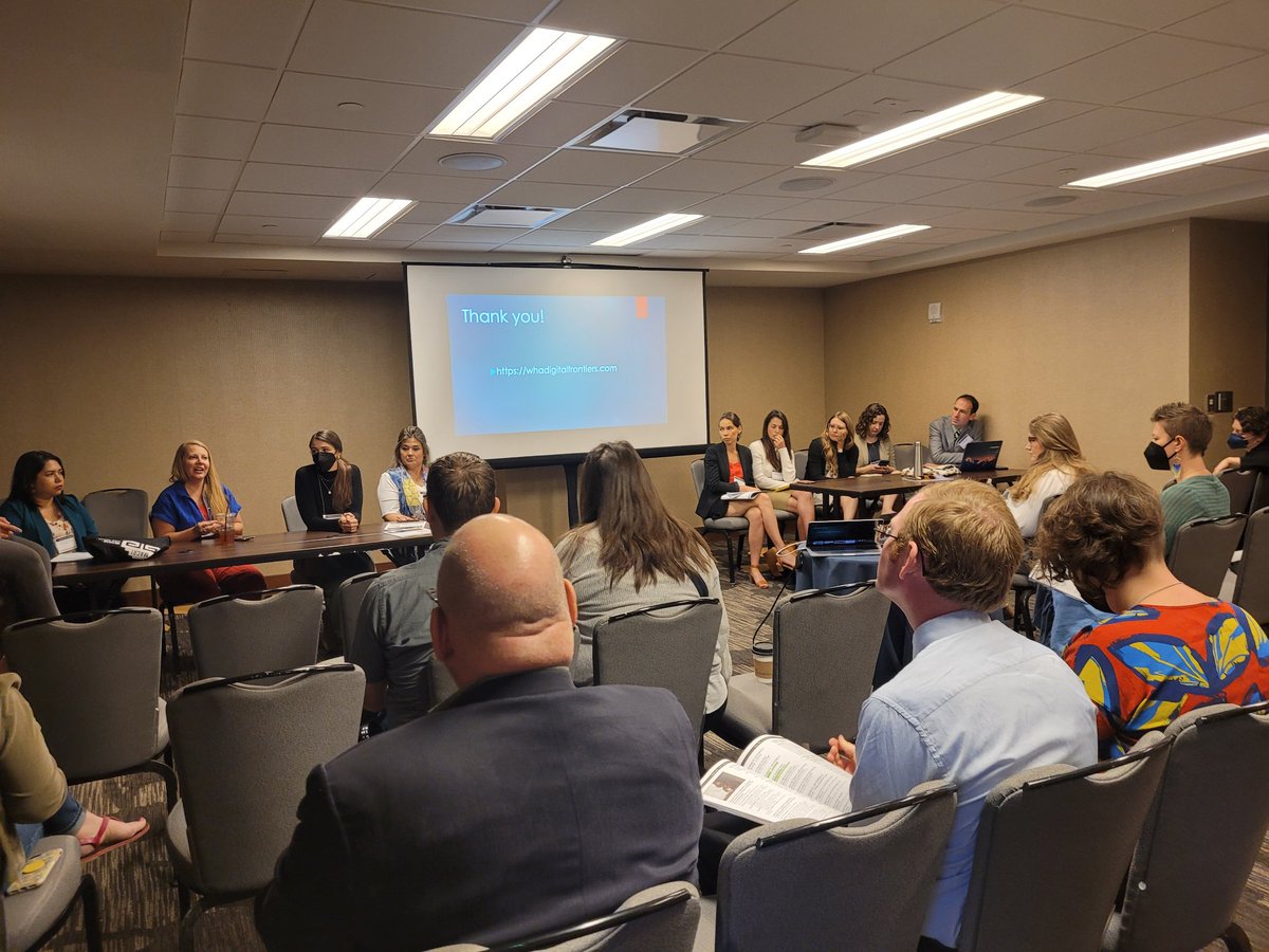 drjeannette1970's tweet photo. A full house for the Digital Scholarship Lightning Round at the 2022 @WhaHistory. @dougseefeldt @drjagodinsky @rebeccawingo @jaheppler https://t.co/OtR5cAOas6