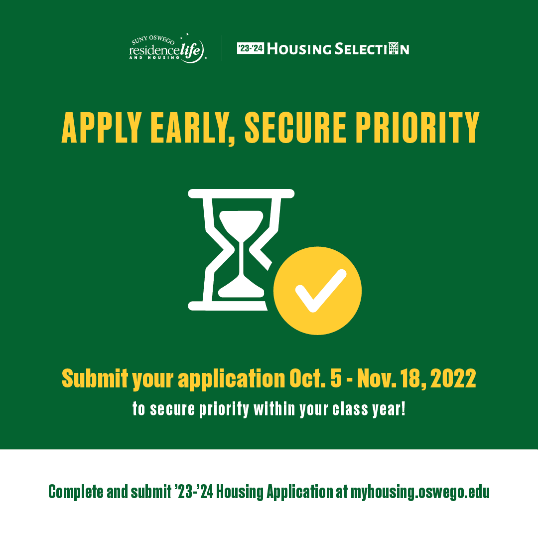 OswegoResLife's tweet photo. ⭐🌙Priority Housing Application for 2023-2024 is open and available at https://t.co/h8a03NOSuJ until November 18th!

For more information about the '23-'24 Housing Selection Process and Housing Selection Info Session schedule, visit https://t.co/HkISH37SJi

#reslifeoswego https://t.co/3ZZ8piT56W