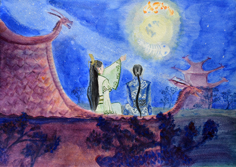 SombrAshes's tweet photo. Spending the night on your roof is my way to say "I love you".
 #beefleaf  #shuanxuan  #hexuan  #shiqingxuan  #tgcffanart  #TGCF https://t.co/KPsxRVnQvv