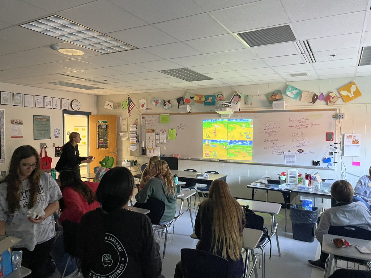 You may be wondering, why are we playing Mario Kart in ASL club? Well it wasn’t until 2013 that deaf people were allowed to fully get their drivers license. Deaf drivers are statistically proven to be better drivers due to less distractions leading to better concentration.