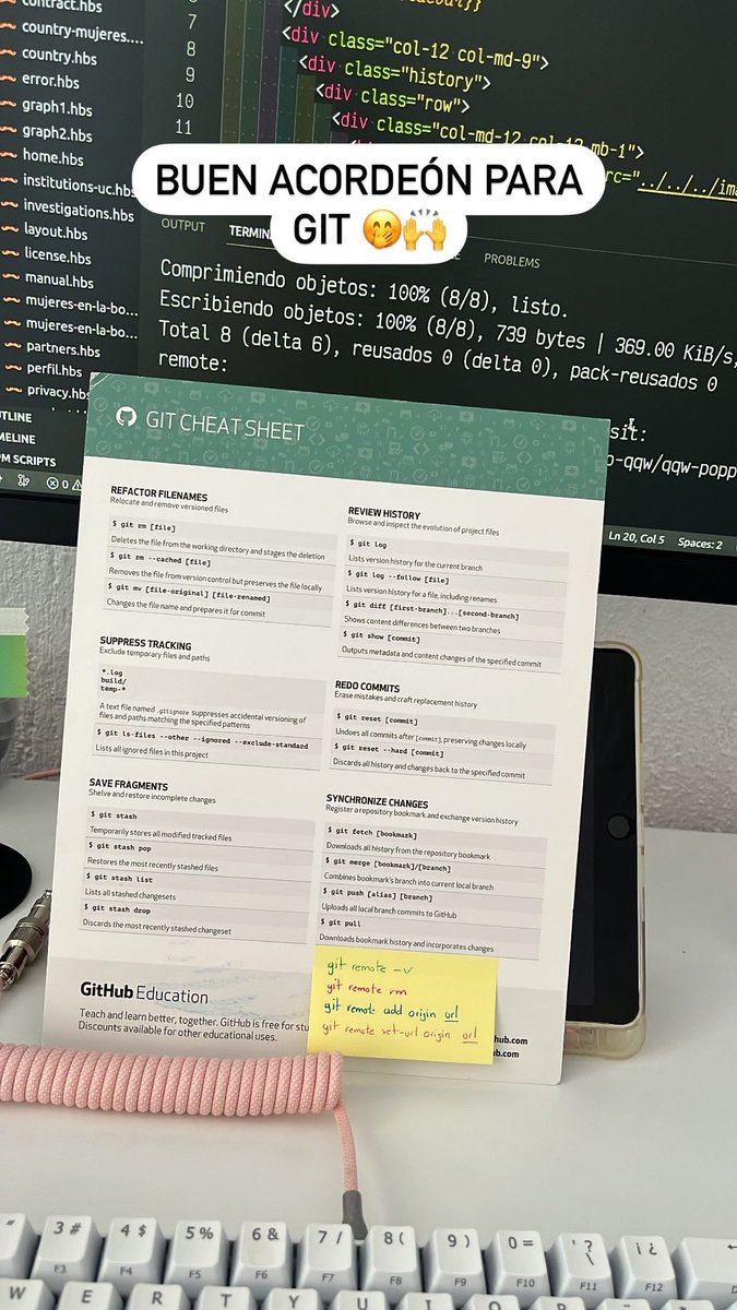 ladevelopnerd's tweet image. Mi acordeón para #git, uno no es un robot. 🤖😋

#gitcheatsheet #github