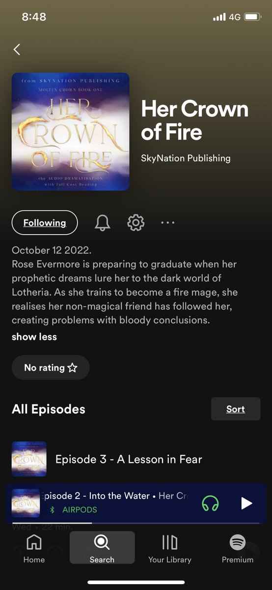 abruptdragon's tweet photo. Looking for a new podcast? Love fantasy, incredible world building and banter you can’t help but laugh at? 

Check out Her Crown of Fire on @Spotify by my friends at @SkyNationPub 

The book was great, but the podcast has me hooked even deeper! 🔥🔥🔥 https://t.co/ui8Kjh6LlM