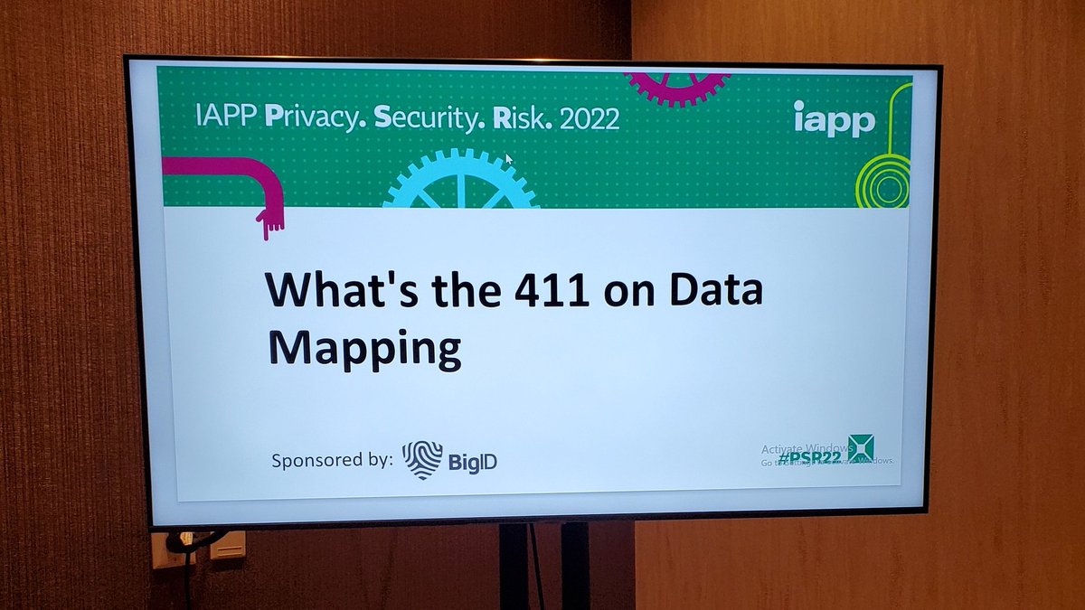 the_iapp's tweet photo. "What's the 411 on Data Mapping?" @FedaHeda and David Ray (@PwC) fill you in at #PSR22 https://t.co/UG6RCzqzVt