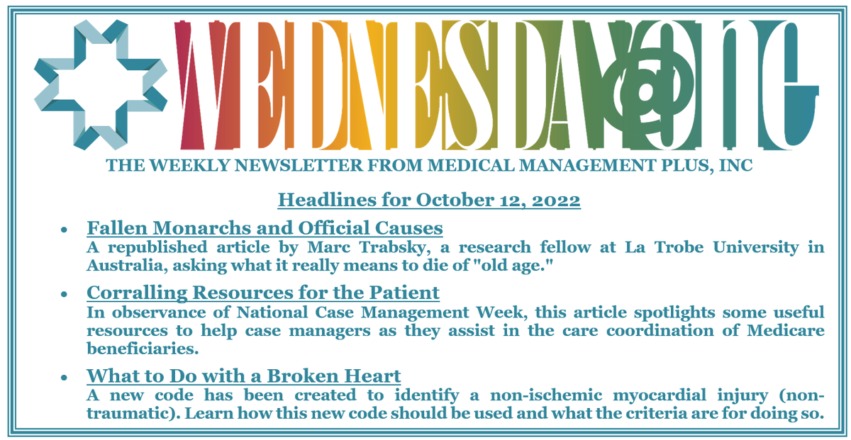 RTMDInsights's tweet photo. This week's issue of Wednesday@One celebrates National Case Management Week. For a free subscription to Wednesday@One, go to https://t.co/rq9LSq1kPy https://t.co/cOWQ5EqoMQ