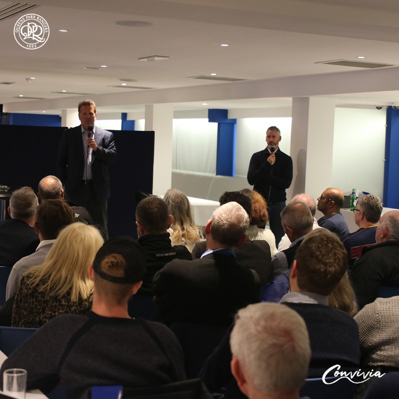 QPR's tweet photo. ๐โโ๏ธ Questions from the floor
Watch the ๐ค๐ฃ๐ฅ ๐๐ฎ๐ป๐' ๐๐ผ๐ฟ๐๐บ live ๐
#QPR | #QPRFansForum