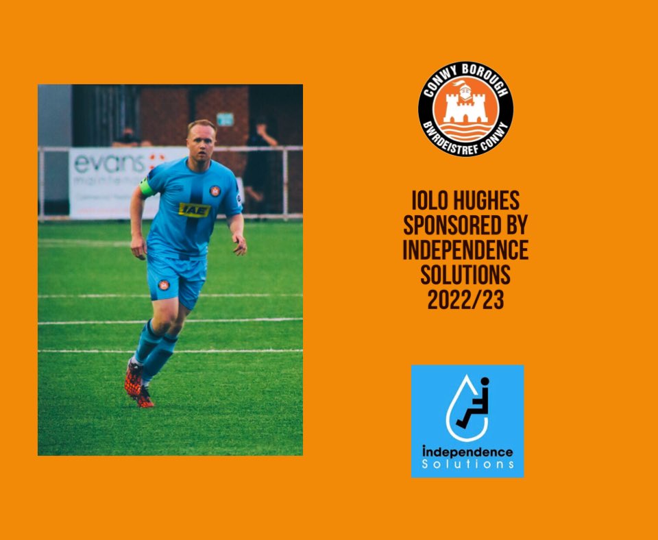 Conwy Borough FC π³οΈβπ (@conwyboroughfc) on Twitter photo A massive thank you to Kurtis at <a href="/Indep_Sol/">Independence Solutions</a> for sponsoring <a href="/Iolo4Hughes/">Iolo Hughes π΄σ §σ ’σ ·σ ¬σ ³σ Ώ</a> for the 2022/23 season β½οΈπ΄σ §σ ’σ ·σ ¬σ ³σ Ώ A massive thank you to Kurtis at <a href="/Indep_Sol/">Independence Solutions</a> for sponsoring <a href="/Iolo4Hughes/">Iolo Hughes π΄σ §σ ’σ ·σ ¬σ ³σ Ώ</a> for the 2022/23 season β½οΈπ΄σ §σ ’σ ·σ ¬σ ³σ Ώ