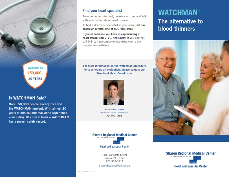 SharonRegMC's tweet photo. The Watchman Implant is a one-time, minimally invasive procedure for people with atrial fibrillation not caused by a heart valve problem who need an alternative to blood thinners.  It also reduces the risk of stroke.  Visit:  https://t.co/nIXu32Qjp4 #AFib #BloodThinners #Stroke https://t.co/JE5pjWTPzb