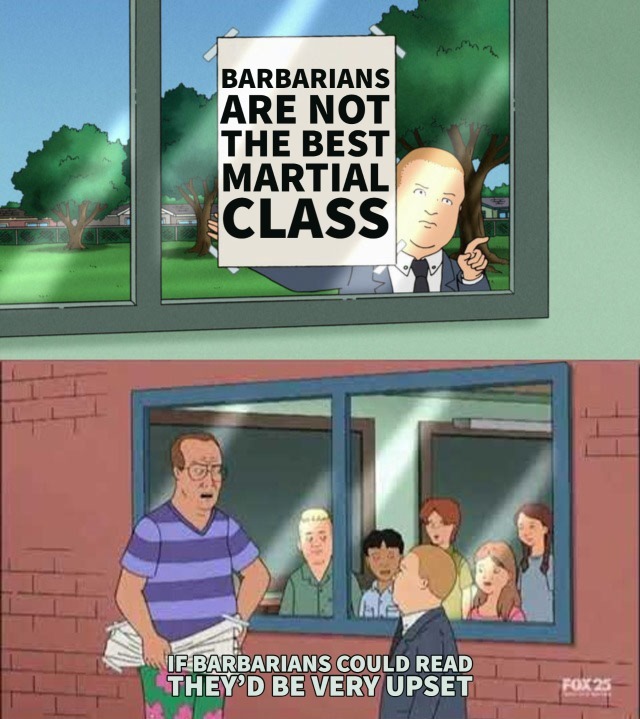 Yes, yes but what about 5e?! Good barbarians don't read no matter the edition.