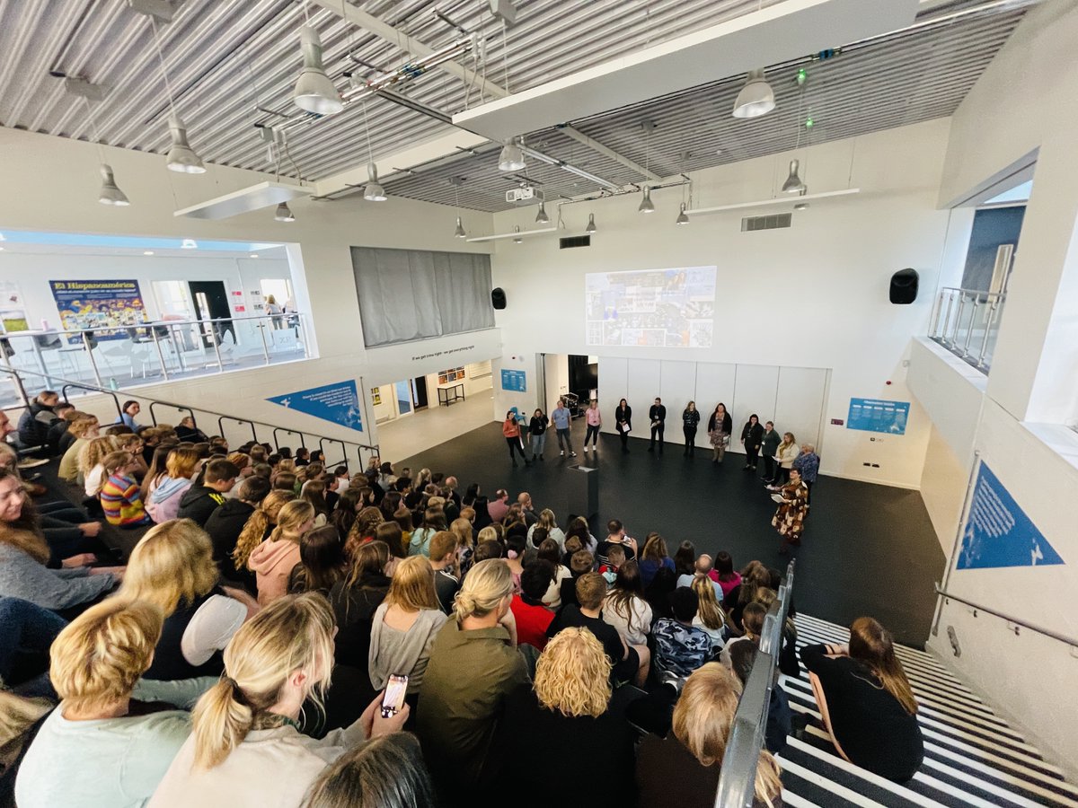 JamiePortman's tweet photo. That moment when our visitors who weren't expecting to present in front of an authentic audience of our kids and staff... did! https://t.co/kbXeRbGpUu